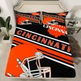 thumbnail image 2 of Erosebridal American Football Sheet Set Twin,Sport Theme Bedding Sets Twin Size,Ball Game Decor(Cincinnati),Breathable,3pcs, 2 of 7