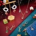 thumbnail image 4 of 2sets Christmas Theme Alloy Enamel Charm Locking Stitch Markers Golden Tone 304 Stainless Steel Clasp Stitch Marker Tree/Bell/Wreath Mixed color 3.1~4.2cm 6 style 2pcs/style 12pcs/set, 4 of 6