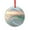 Pattern-1, variant on Beach Scene At Sunset Glass Ornament for Xmas Tree Sunset View at Calm White Sandy Beach Round Ornament