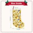 thumbnail image 3 of Sikiie Navy Blue Leaf Sunflower Christmas Stockings,18 Inches Christmas Stockings Xmas Hanging Stockings for Family Christmas Decorations & Gifts, 3 of 7