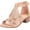 Blush, variant on Gilian-1 Women's Open Toe Laser Cutout Chunky Heel Ankle Strap Vegan Suede Sandals BLUSH 9