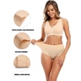 thumbnail image 3 of 5 Pack Plus Size Basic Panties Set, Women's Plus Solid High Waist Medium Stretch Soft Underwear Five Piece Set, 3 of 5