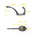 thumbnail image 4 of Paquete de 4 ganchos de pared resistentes con 8 tornillos, plateado//Negro tres colores a elegir, para colgar para proteger, bufanda, toalla, llave, BLESIY percheros de pared, 4 of 8