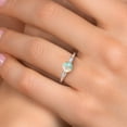 thumbnail image 4 of Gem Stone King 10K Two Tone Gold Simulated White Opal and Lab Grown Diamond Engagement Ring for Women | 0.60 Cttw | Round Cabochon 6MM | Gemstone October Birthstone | Size 5, 4 of 6