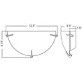 thumbnail image 2 of 20660LEDDLP-BS/OPL Access Lighting Zenon-One Light Wall Sconce-12.5 Inches Wide by 5.6 Inches Tall-Brushed Steel Finish-LED Lamping Type, 2 of 2