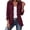 Wine-1, variant on Gfyviroh Women's Ruffle Trim Fall Jacket Stylish Double Button Detail Open Front Boho Jackets Plus Size Casual Lightweight Outerwear
