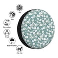 thumbnail image 4 of Salouo Gouache Flowers Print Spare Tire Cover 14-17 inch Spare Tire Protector Universal Tough Tire Wheel Cover for Trailer SUV and Truck-16 inch, 4 of 6
