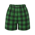 thumbnail image 4 of Ruyang Boys Girls Plaid Shorts with Pocket Elastic Waist Daily Active Shorts Pull On Comfort Soft Loungewear Bottoms, 4 of 4
