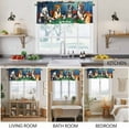 thumbnail image 5 of 2 Pack Abstract Animal Valance for Window Dog In The Room Poker Games Kitchen Valance Rod Pocket Short Curtain Topper Decorative Window Treatment for Living Room Bedroom 42"x18", 5 of 8