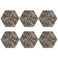 thumbnail image 2 of Pofeuu Leopard And Zebra1 Print Leather Coasters Set of 6, Round Cups Mugs Mat Pad for Home Kitchen Heat Resistant Drink Coasters,Hexagon, 2 of 7