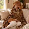 thumbnail image 2 of Halloween Women Wearable Blanket Hoodie, Blanket Cute Animals Warm Plush Blankets, 2 of 9