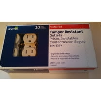 Leviton M21-T5320-IMP 15 Amp Ivory Duplex Receptacle 10 Count