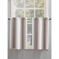 thumbnail image 3 of Tier Curtains 45 Inches Long, White Brown Window Treatment Curtain Drapes, Modern Gradient Vertical Stripes Geometric Window Half Privacy Curtains for Bedroom Bathroom, 42"x45", 2 Panels, 3 of 7