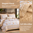 Terracott Quilt Pattern Fall Quilts Set Queen 3 Terracotta Cream Bedspread - Walmart.com