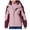 Pink, variant on Lovskoo Women's Rain Jacket Hooded Active Winter Coat Casual Waterproof Windbreaker Detachable Cap and Thick Three-In-One Jacket Outdoor Sports Warm Jacket Purple