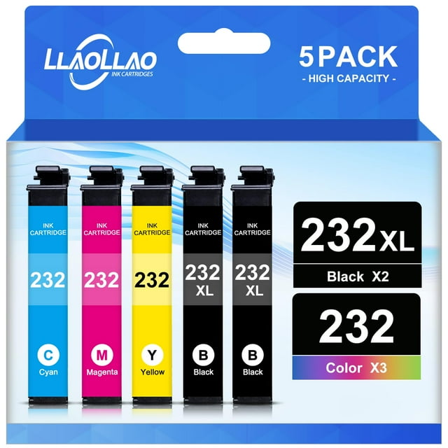 232xl Ink Cartridges Combo Pack Remanufactured Replacement for Epson 232 Ink Cartridge T232 XL for Expression Home XP-4200 XP-4205 Workforce WF-2930 WF-2950 Printer (2 B