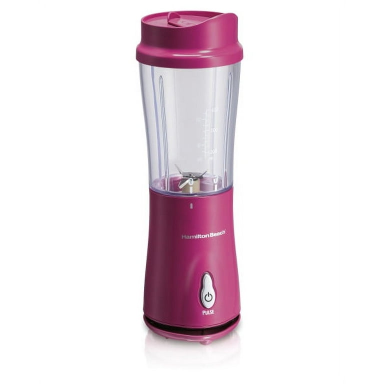 Hamilton Beach Blender Single Serve Personal Smoothie Shake With Travel Lid  Pink 40094511310