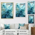 thumbnail image 4 of Designart "Swirling Serenity In Aqua Blue And White IV" Abstract Spirals Canvas Art Print, 4 of 7