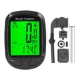 thumbnail image 1 of TFixol Wireless Bike Computer with 2.1-Inch Large Screen, Waterproof Speedometer, LED Backlight, Auto Wake/Scan, Black/White Options, Green/White Backlight, CR2032 Battery Included, 1 of 6