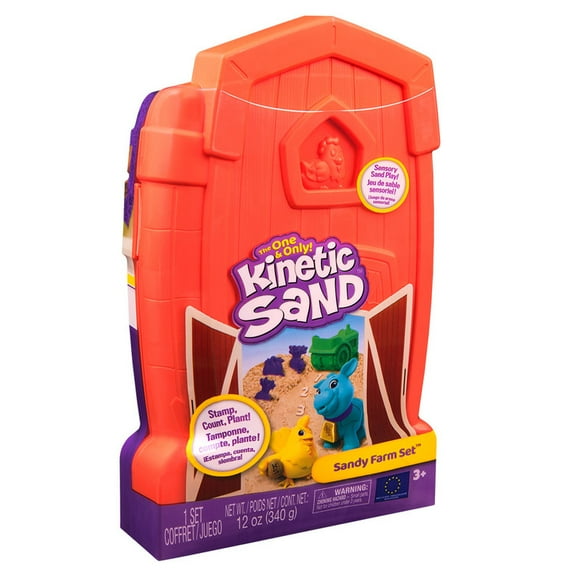 Set de Juego con Arena Kinetic Sand Granja 7 Piezas