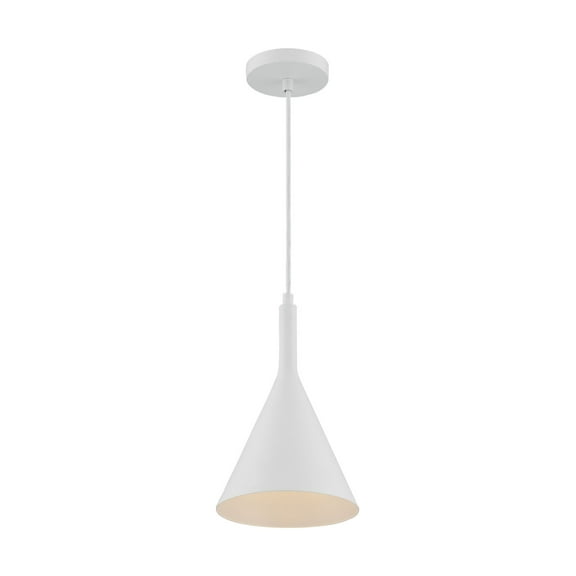 60/7137-Nuvo Lighting-Lightcap-1 Light Small Pendant in Mid-Century Modern Style-7.75 Inches Wide by 12.5 Inches High-Matte White Finish
