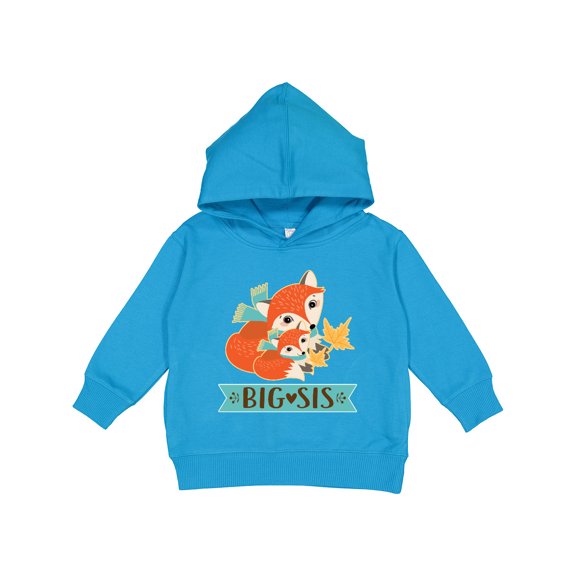 Inktastic Big Sis Woodland Fox Sister Toddler Hoodie