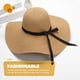 thumbnail image 4 of Sombrero de paja ajustable para playa, sombrero de ala ancha para el sol, sombrero de paja de verano para mujer, sombrero de playa, 4 of 6