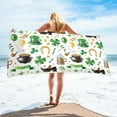 thumbnail image 2 of Zatoumnr St. Patrick's Day Series Microfiber Beach Towel, Super Lightweight, 30x60 Inch, Colorful Bath Towel, Sandproof Blanket, Multi-Purpose for Outdoor, 2 of 6