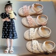 thumbnail image 4 of FLMEI Little Kids Girls Sandals Summer Weaving Princess Shoes for Girls Non-slip Beach Flats Sandals for Toddler, 4 of 9