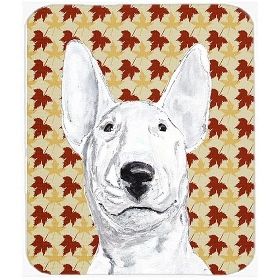 Carolines Treasures Bull Terrier Fall Leaves Mouse Pad