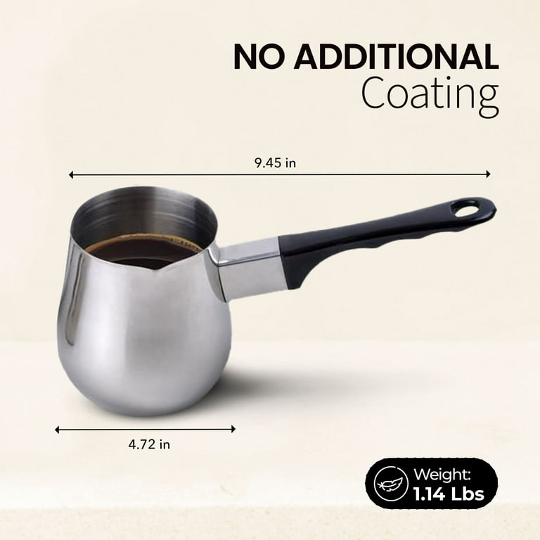 Alpine Cuisine Coffee Warmer 20oz with Heat Resistant Bakelite Handle