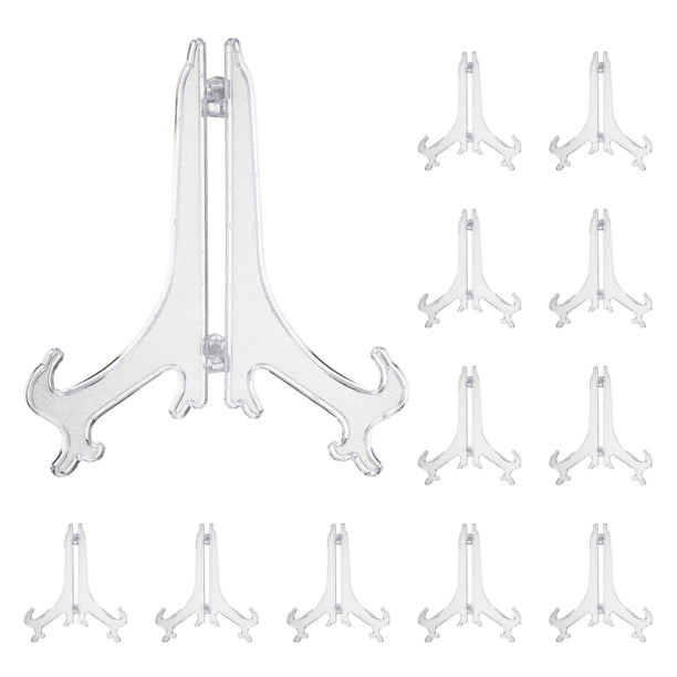 Soportes de Placas Acrílicas de 7" para Exhibición, Soporte para Placas Transparentes, 12 Piezas