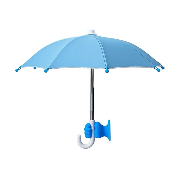 Paraguas para la Lluvia Soporte de la Copa de Succión Del Paraguas Del Teléfono Móvil con Paraguas, Adecuado para Teléfonos Al Aire Libre Bajo la Luz Del Sol Y la Lluvia