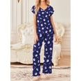 thumbnail image 2 of Avidlove 2 Pack Womens Pajamas Set Short Sleeve Sleepwear Top with Long Pants Soft Loungewear S-XXL, 2 of 7