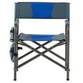 thumbnail image 2 of Oversized Outdoor Folding Chair with Storage Pockets, Lightweight Camp Chair for indoor, Outdoor Camping, Picnics and Fishing, Blue+Grey, 2 of 13