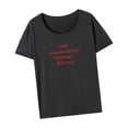 thumbnail image 3 of Camiseta para mujer jinwen moda clásica casual deportiva cómoda tripulación XL, 3 of 8
