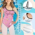 thumbnail image 6 of Uorisanigo Cute Dream Horse Little Girls Swimsuits One Piece Ruffle Shoulder Swimwear Bathing Suit Size 5-6 Polyester and Spandex Beach Swimming Suit, 6 of 7