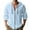 005Sky Blue, variant on Dwelliawo Hoodie Shirts for Men Zip Up Long Sleeve Linen Sweatshirt Summer Casual Tops Drawstring Hoodie Army Green 2XL