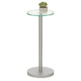 thumbnail image 7 of mDesign Metal and Glass Top Round Accent Side/End Drink Table, Chrome, 7 of 7
