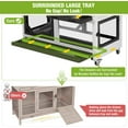 thumbnail image 5 of Aivituvin Rabbit Hutch Indoor Rabbit Cage with Wheels Outdoor Bunny House 2 Story Guinea Pig Cage with Leakproof Tarp Roof Black, 5 of 7