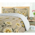 thumbnail image 5 of Ambesonne Rustic Duvet Cover Set, Cottagecore Sunflower Vibes, Calking, Dark Green and Yellow, 5 of 6