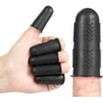 thumbnail image 3 of Finger Protectors,1 Pieces, Silicone Finger Protectors, 3 Sizes Rubber Fingers Thimble Protectors Guard Tips Caps Pads Cover for Hot Glue Gun | Embroidery | Sewing | Cutting| Sorting Task - Black, 3 of 9
