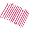 thumbnail image 2 of Juego de 14 piezas para esculpir arcilla plástica, herramienta manual para modelar polímeros (rosa roja), 2 of 14