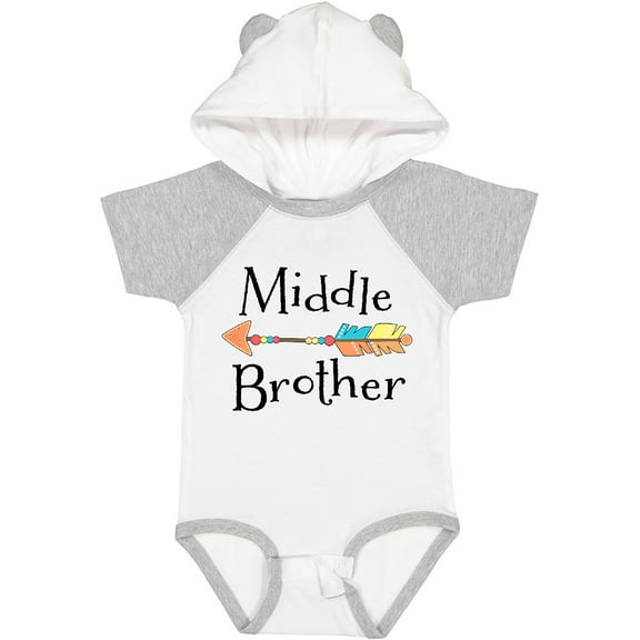 Inktastic Middle Brother- arrow Boys Baby Bodysuit