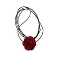 thumbnail image 6 of Segolike 2xFlower Choker Necklace for Women Lace up Choker for Holiday Wedding Birthday Red 2 Pcs, 6 of 8
