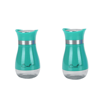 ACDNAC 2Pcs Salt and Pepper Shakers,Spread the Material Evenly Salt and Pepper,Not Easy to Rust Salt and Pepper Set,Green