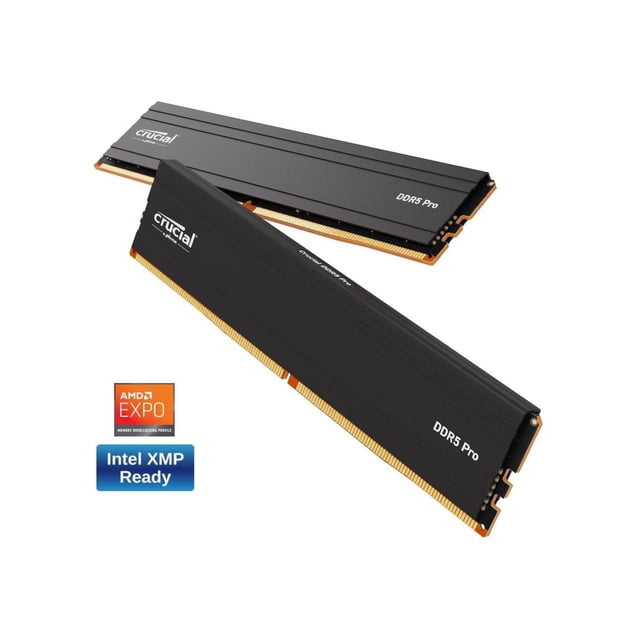 Crucial Pro 2x16 Go DDR5 6000MHz 288pin Kit de Mémoire à Intensité Variable CP2K16G60C48U5