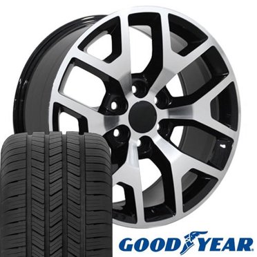 OE Wheels 20 inch Black 5652 Rims & Goodyear Tires Set Fit Specific GM ...