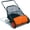 Orange, variant on Push Lawn Sweeper 21-Inch Manual, Leaf Sweeper for Yard & Lawn with 3.5 Cu. Ft. Hopper Bag, Height-Adjustable Brushes for Driveways & Grass, Space-Saving Foldable Design