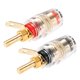 thumbnail image 1 of Conector de terminal de altavoz de enchufe de socket de banana de 4mm chapado en oro de 4 piezas para amplificador con carcasa transparente, 1 of 4